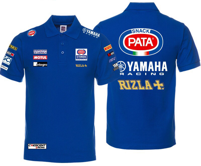 Áo thun đồng phục đội đua xe Yamaha xanh bích 