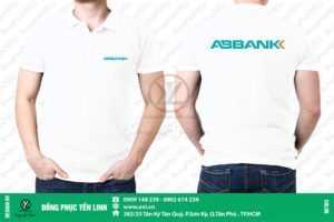 Áo thun ngân hàng ABBank màu trắng
